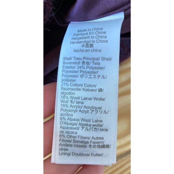 NWT Madewell Button Up Wool Jacket Size Small Women’s Purple Front Pockets - Picture 5 of 8